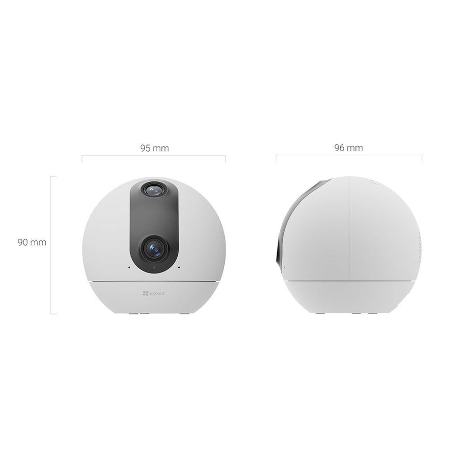 EZVIZ C60P - 4MP (2K+) Indoor WiFi Camera w/ Dual Lens. Motorized Horizontal 360 Pan View