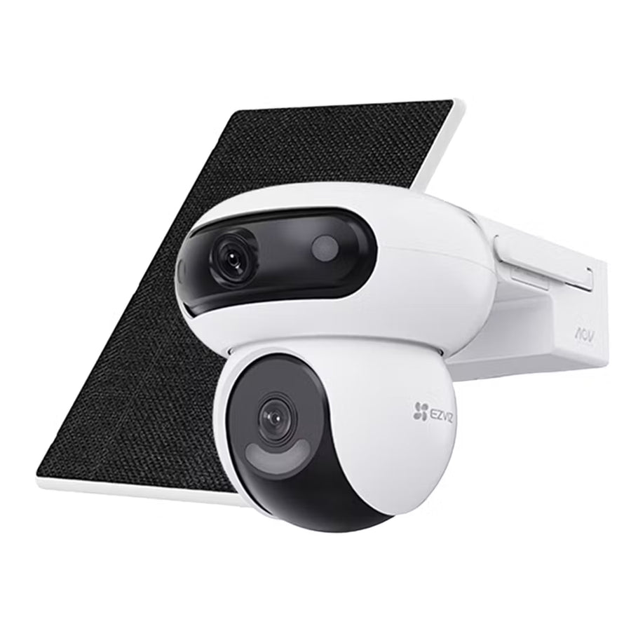 EZVIZ  HB90 5MP/3K Dual-Lens Outdoor Wire-Free Battery PT Camera with Solar & 16GB SD Card - 2 Pack