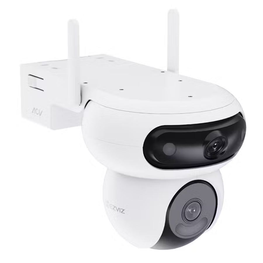 EZVIZ  HB90 5MP/3K Dual-Lens Outdoor Wire-Free Battery PT Camera with Solar & 16GB SD Card - 2 Pack