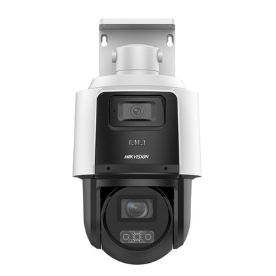 HiLook PTZ-ND4404-SL – 4MP Dual-Lens PTZ-Kamera Aktive Abschreckung Rot/Blau Blitzlicht, IP66, Weiß