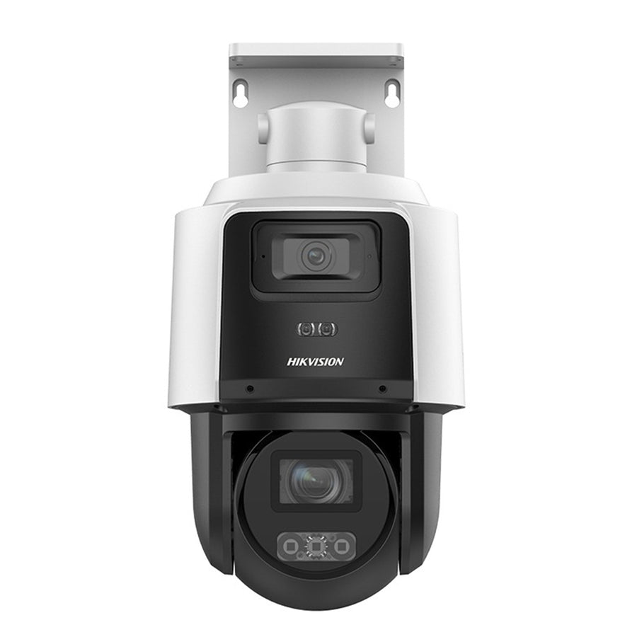 HiLook PTZ-ND4404-SL - 4MP Dual-Lens PTZ Camera Active Deterrence Red/Blue Flashing Light, IP66, White