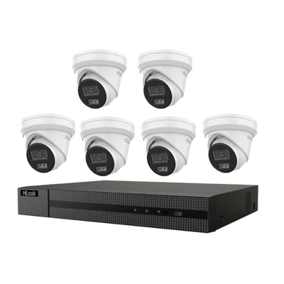 HiLook 301501842 8ch NVR, 6 camera T262 kit, 4TB HDD- 1ch decoding