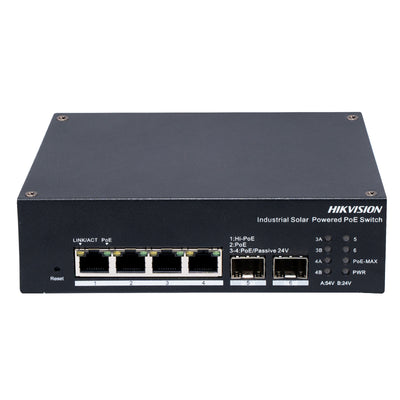 HIKVISION 4 PORT GIGABIT SMART MANAGED INDUSTRIAL SOLAR POE SWITCH