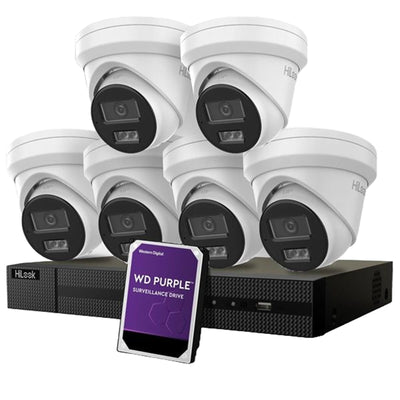 HiLook KIT 6x 6MP Cameras 8-Ch NVR Security Surveillance 4TB HDD. 6x IPC-T262H-MU 6MP Turret
