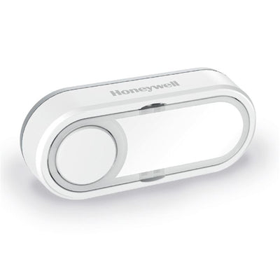 Honeywell HONDCP511A Wireless Push Button with Nameplate and LED Confidence Light. Landscape,200mWireless, IP55, Secret Knock Function. White Colour.