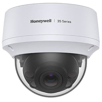 Honeywell 35 Series HC35W48R3 8MP WDR IR IP Dome Camera 2.8mm Fixed Lens - Up to 40m IR - Rugged Outdoor IP66 Housing - IK10 Vandal Resistant PoE (IEEE 802.3af) or 12VDC - True WDR - 120dB Auto (IC