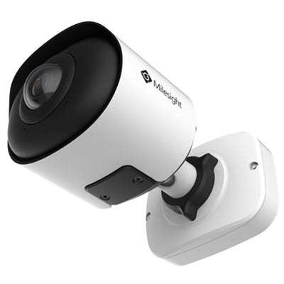 MS-C8165-PE - Milesight 4K NDAA AI 180° Panoramic Mini Bullet Network IP Camera - Junction Box