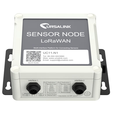 Milesight UC11-N1-DC-868 - Ursalink DC powered LoRaWAN EU868 Client with GPIO, RS232/RS485 switchable, 3.3V output, 5/9/12 V output and input 4-20mA or 0-10V Switchable