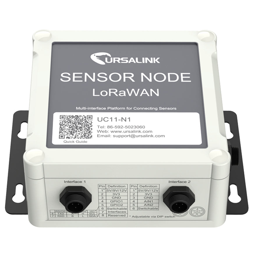 Milesight UC11-N1-DC-868 - Ursalink DC powered LoRaWAN EU868 Client with GPIO, RS232/RS485 switchable, 3.3V output, 5/9/12 V output and input 4-20mA or 0-10V Switchable