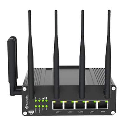 UR75-500GL-G-P-W - Milesight UR75 5G/4G/LTE Cellular 5 port Gigabit PoE Router with RS232/RS485 and Digital I/O IoT M2M Connectivity