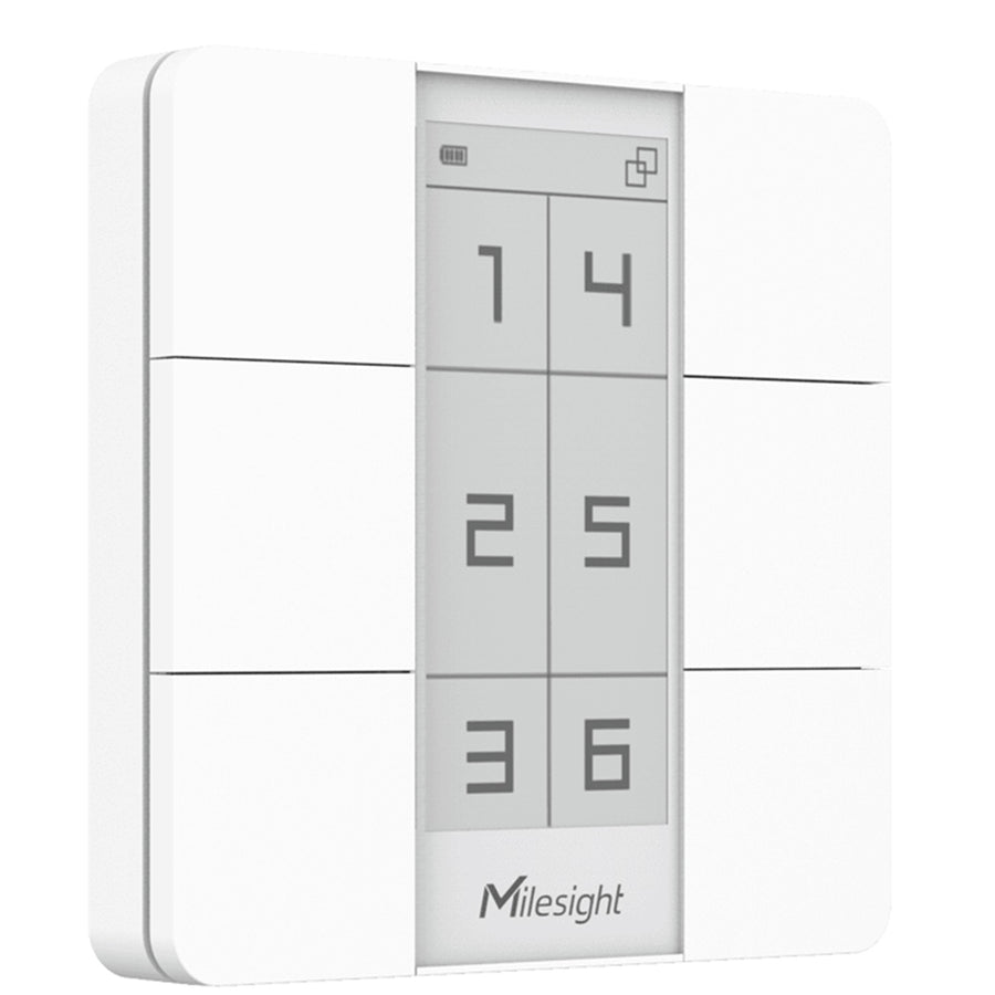 Milesight LoRaWAN AS923 6 Button Smart Scene Panel With E-Ink Display