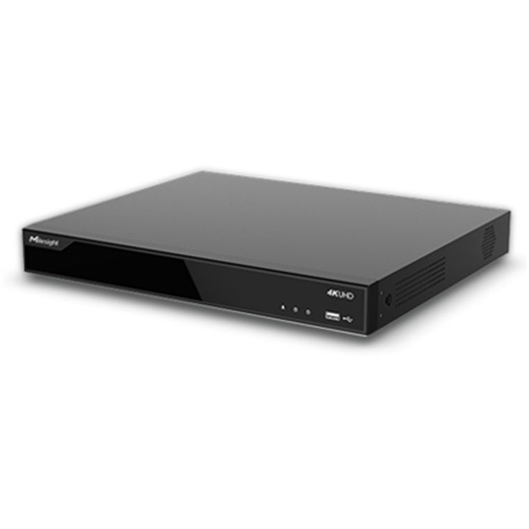 MS-N5016-NPE - Milesight 4K NDAA 16 Channel Pro IP Camera POE NVR LPR Camera Supported