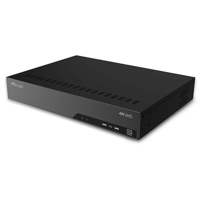 MS-N7016-PG - Milesight 4K 16 Channel IP Camera NVR with built in 16 Port PoE Switch and RAID, LPR Support