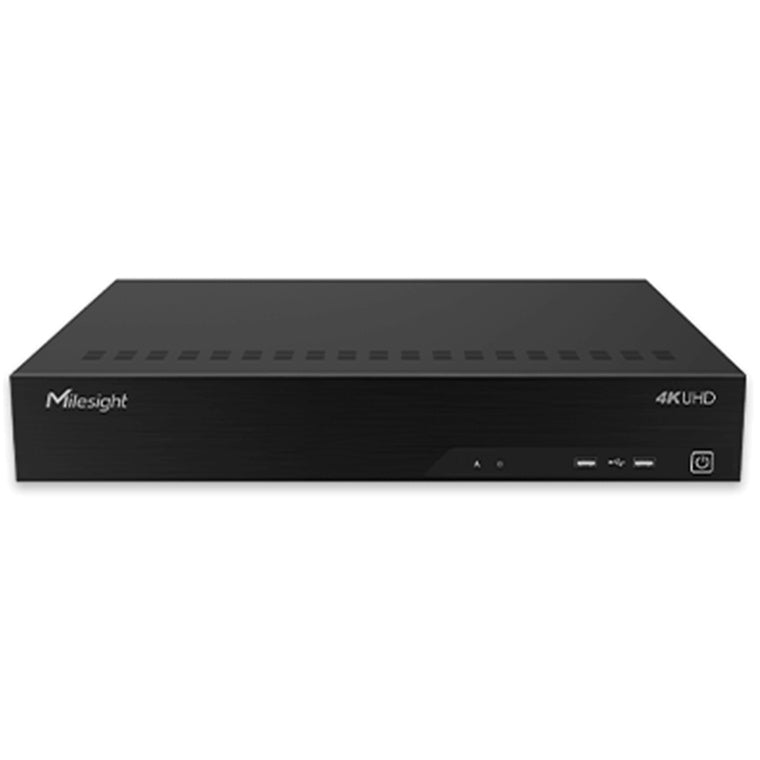 MS-N7016-PG - Milesight 4K 16 Channel IP Camera NVR with built in 16 Port PoE Switch and RAID, LPR Support