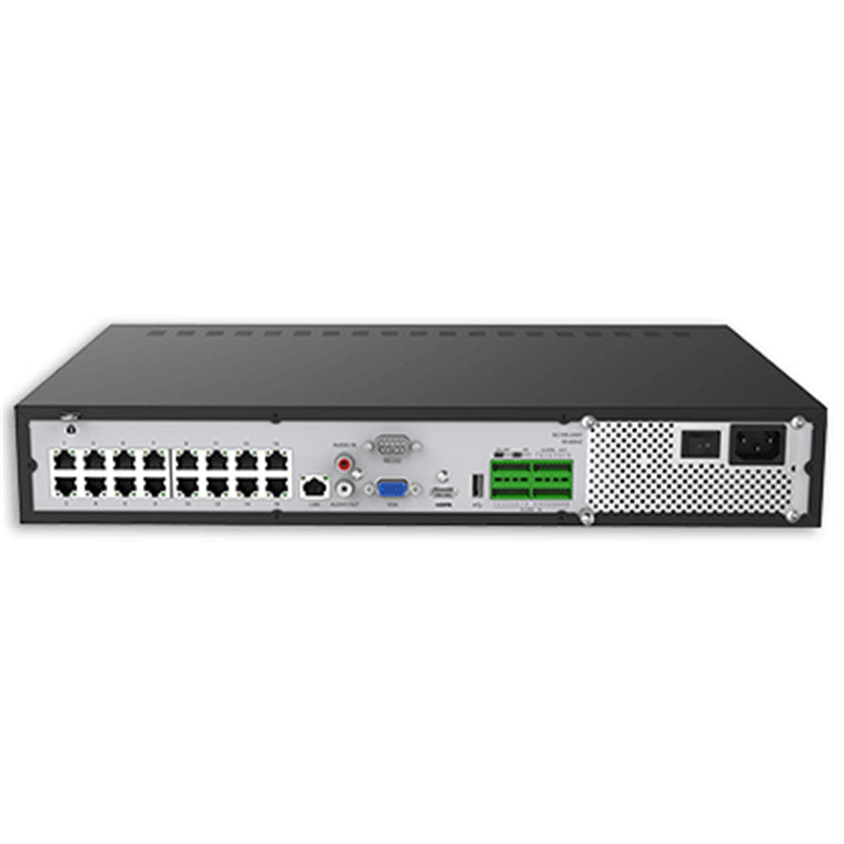 MS-N7016-PG - Milesight 4K 16 Channel IP Camera NVR with built in 16 Port PoE Switch and RAID, LPR Support