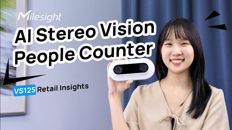 VS125-L04AU-WHITE - Milesight VS125 AI Stereo Vision People Counter, LTE CAT 1 Version