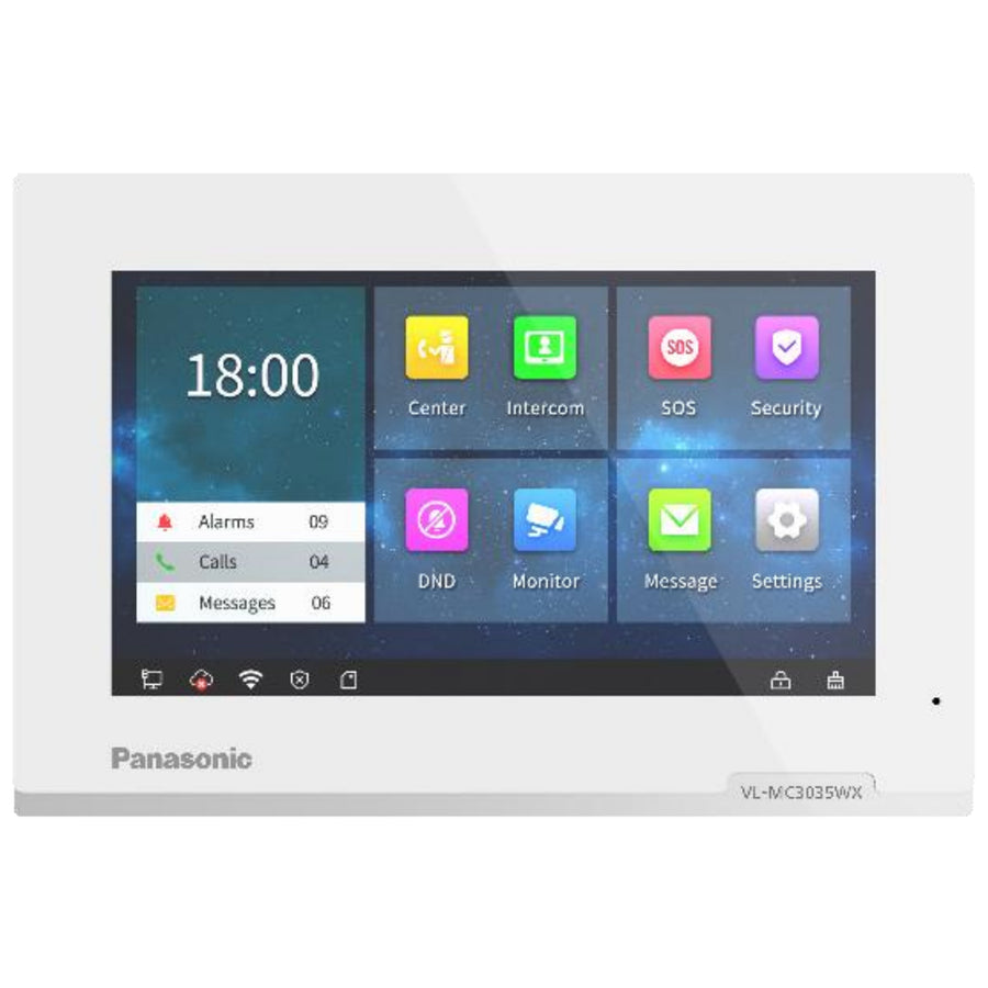 Panasonic VL-MC3035WX IP Colour Screen Video Intercom Monitor White WiFi Std POE