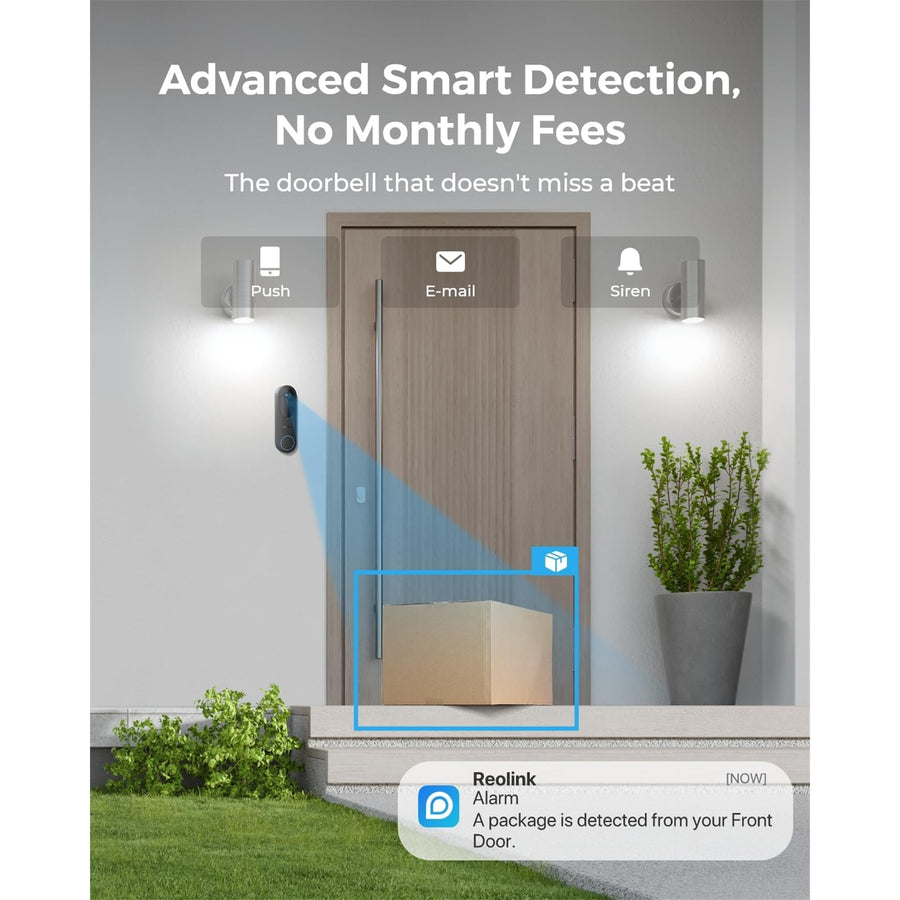 Reolink   4MP/2K+ Outdoor Wire-Free Battery Video Doorbell