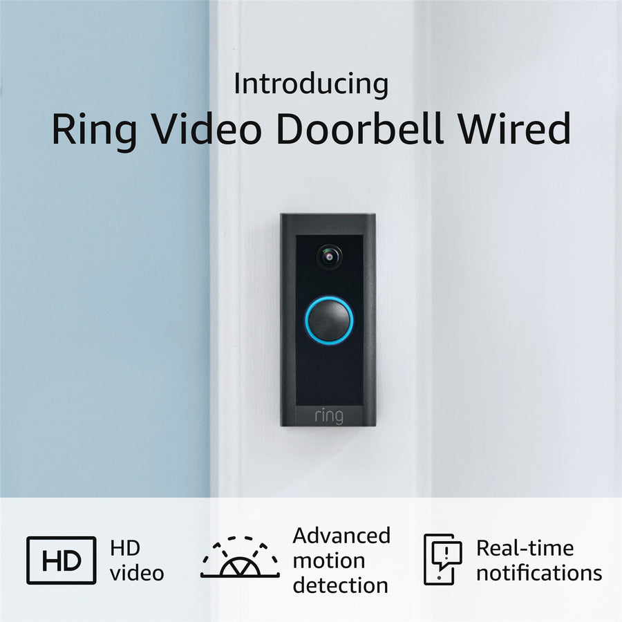 B091D9R5XX - Ring Doorbell Wired (8V) + Adapter