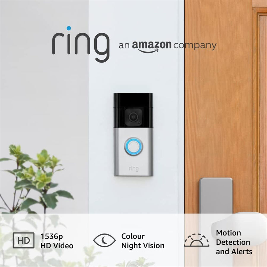 RING  Battery Video Doorbell Plus - Nickel