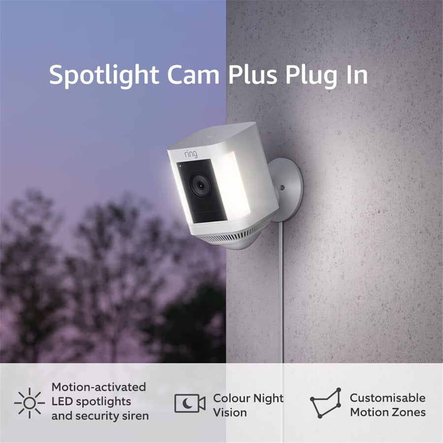 RING  Spotlight Cam Plus Plug-in - White