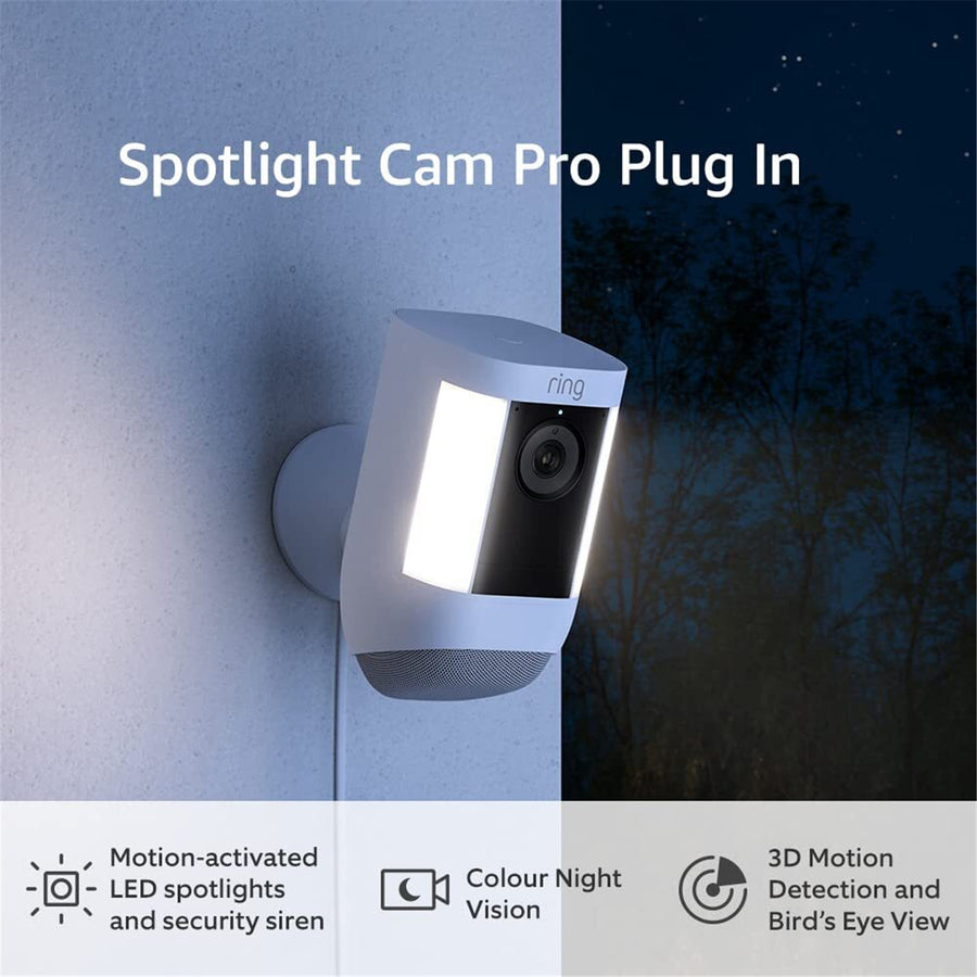 RING B09DR88WLB - Spotlight Cam Pro Plug In White