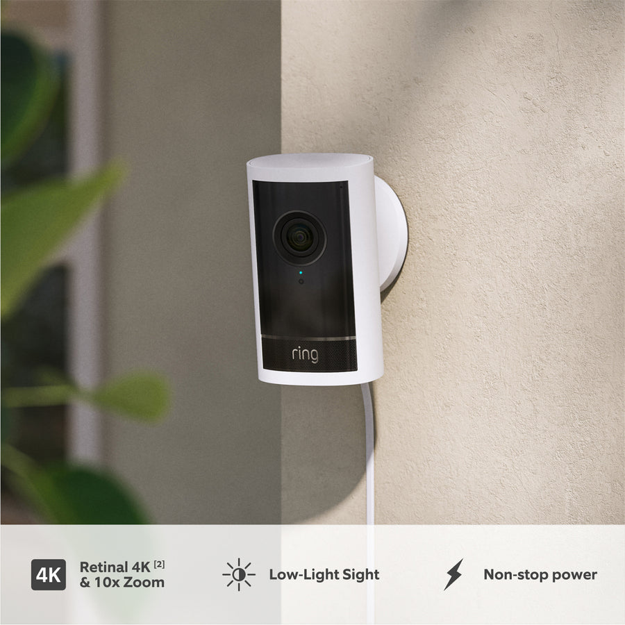 RING Outdoor Camera 4K Pro PLUG-IN - WHITE