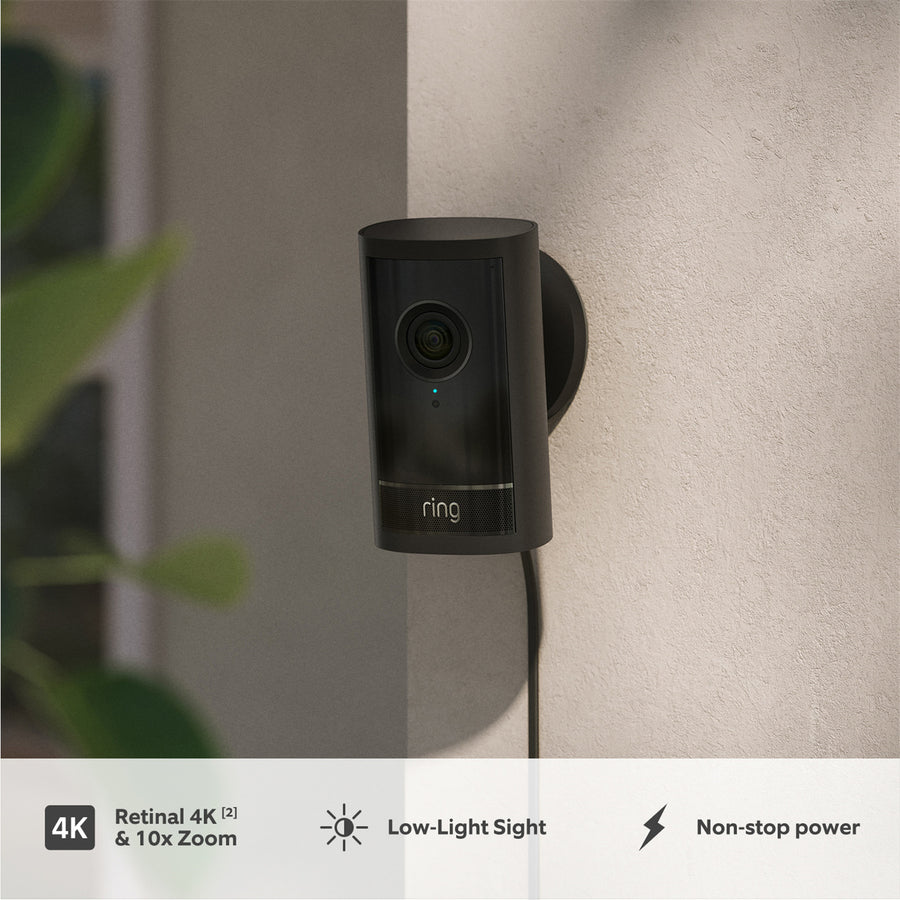 RING Outdoor Camera 4K Pro PLUG-IN - BLACK