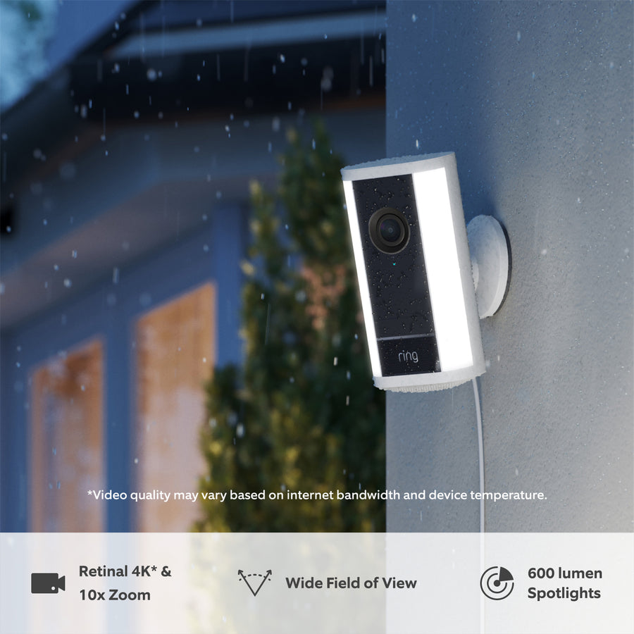 B0DZ96B8F4 - Ring Spotlight Camera Pro (2nd Gen) White Plug-In (1 pack)