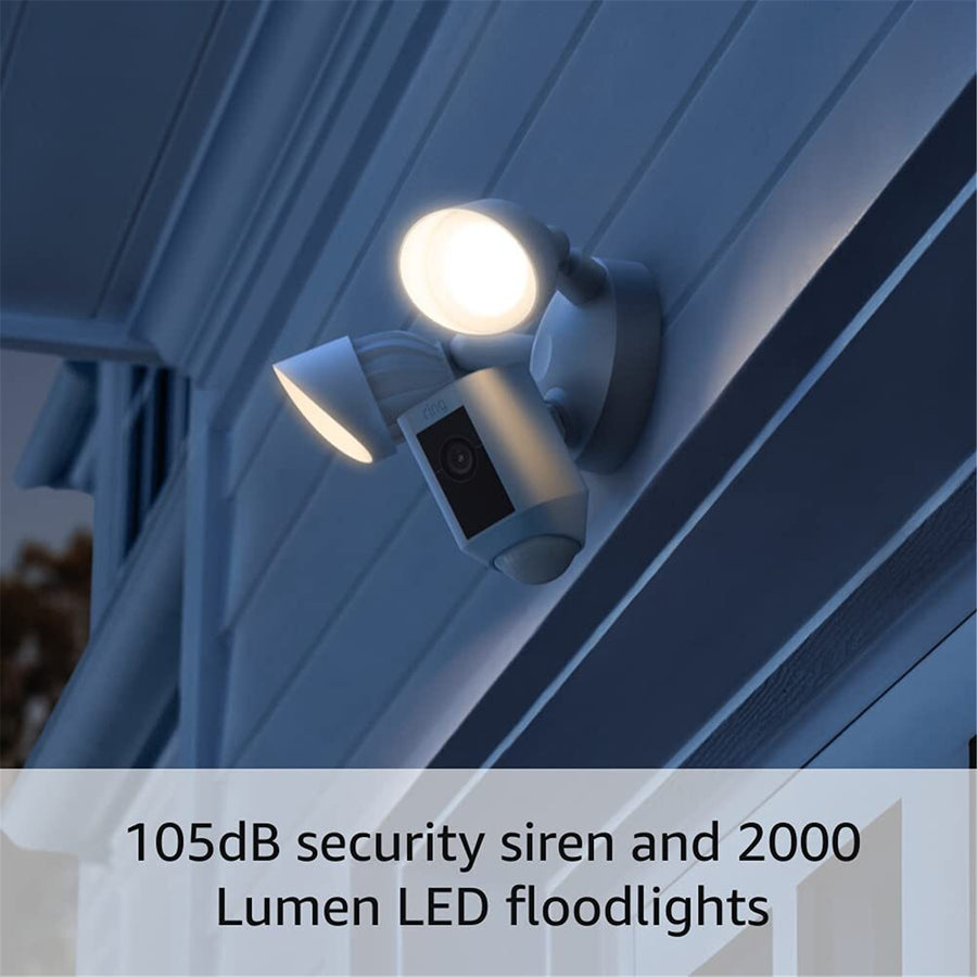 B08F6H9RZT - Ring Floodlight Camera Wired Plus - White