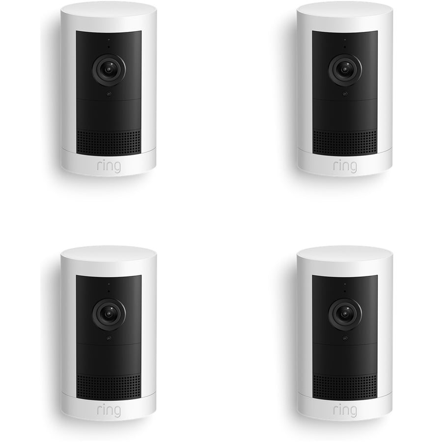 B0DGRY3CJR - Ring 4-Pack Outdoor Camera Plus Battery White