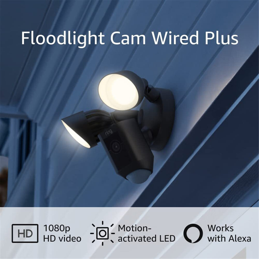 RING  Floodlight Cam Wired Plus - Black