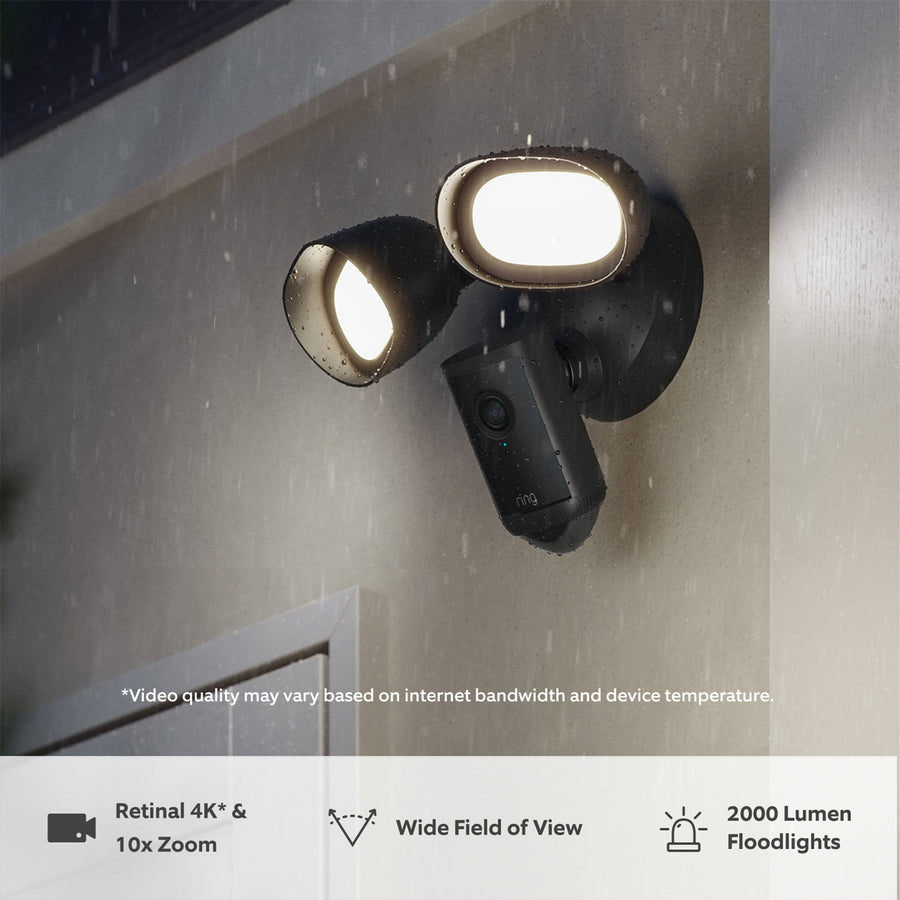 B0DYWVRGXH - Ring Floodlight Camera Pro (2nd Gen) Black Wired (1 pack)