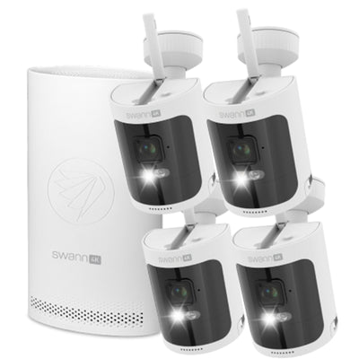 Swann AllSecure4K  8MP/4K Outdoor Wire-Free Security System - 4 Pack
