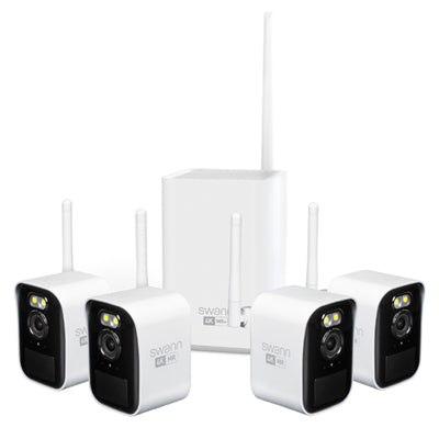 Swann MaxRanger4K Mini Wireless Security System / Base Station / 32GB / 4x MINICAM 4K Cam