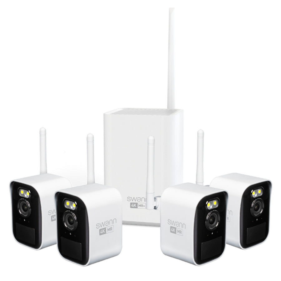 Swann MaxRanger4K Mini Wireless Security System / Base Station / 32GB / 4x MINICAM 4K Cam