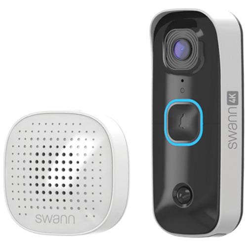 Swann  SwannBuddy 8MP/4K Outdoor Wire-Free Video Doorbell with Chime