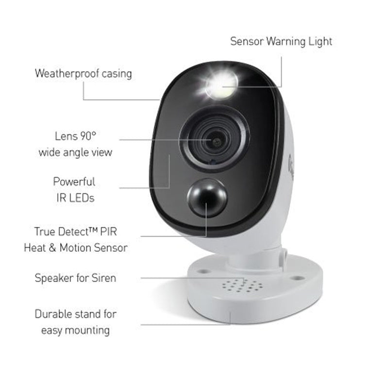 SWPRO-4KWLB-AU - Swann 4k Ultra HD Bullet Camera Sensor Warning Light w/PIR + Siren