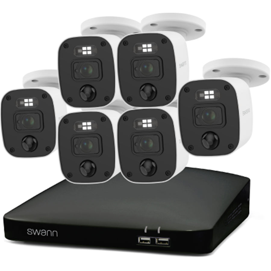 SWDVK-8468062KMQB-AU - Swann DVR8-4680 2K / 1TB / 6x PRO-2KMQB 2K SwannForce Bullet Analog CCTV Cams w/ Mics