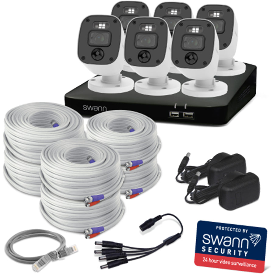SWDVK-8468062KMQB-AU - Swann DVR8-4680 2K / 1TB / 6x PRO-2KMQB 2K SwannForce Bullet Analog CCTV Cams w/ Mics