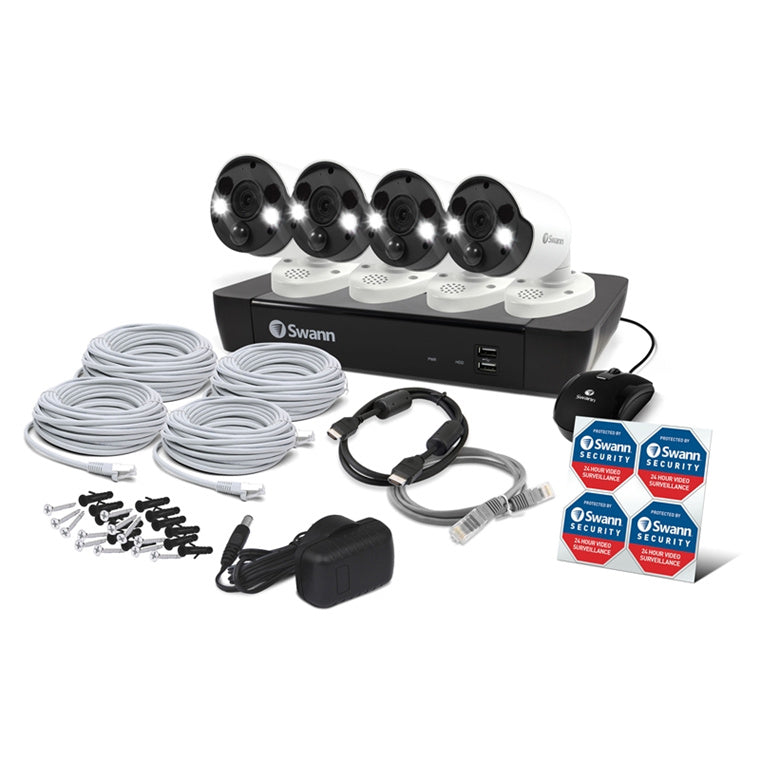 SWNVK-886804FB-AU - Swann NVR8-8580 4K /2TB/4x NHD-887MSFB 4K Bullet CAM
