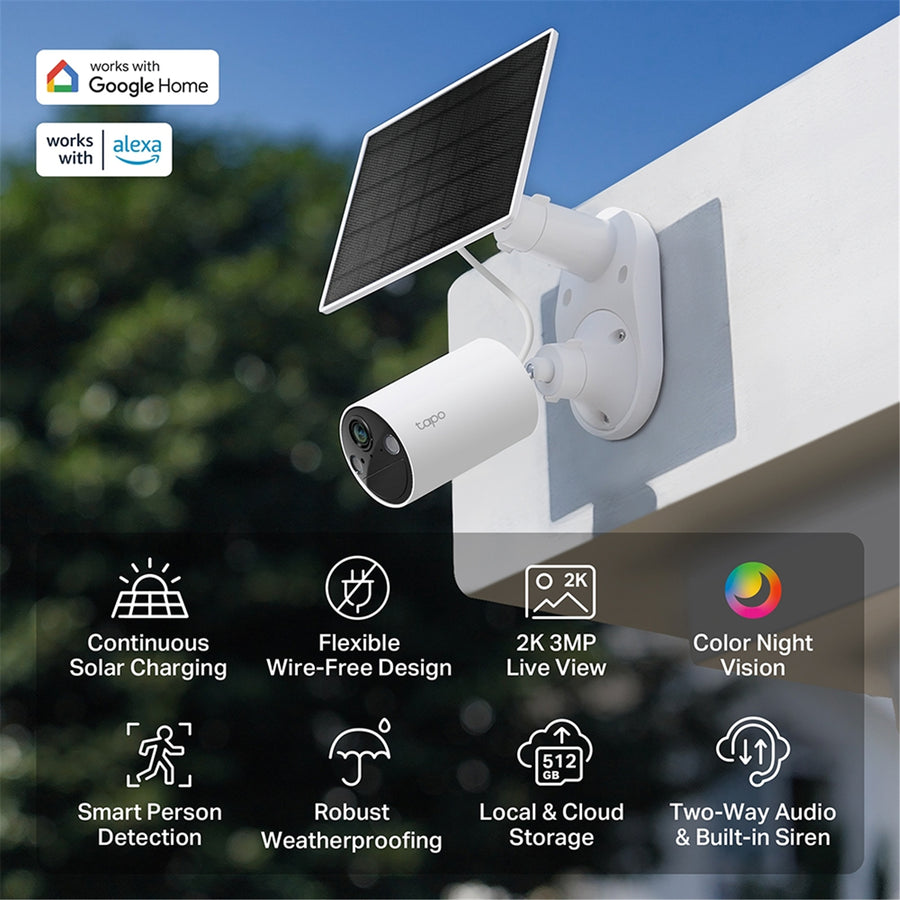 TP-Link Tapo C410 Kit 3MP/2K Outdoor Wire-Free Battery Camera with Solar Panel