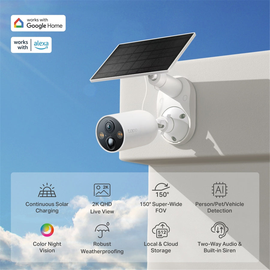 TP-Link Tapo C425 Kit 4MP/2K+  Outdoor Wire-Free Battery Camera with Solar Panel