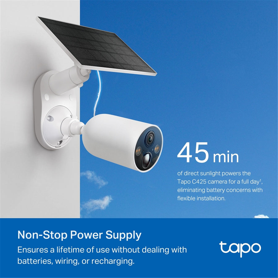 TP-Link Tapo C425 Kit 4MP/2K+  Outdoor Wire-Free Battery Camera with Solar Panel