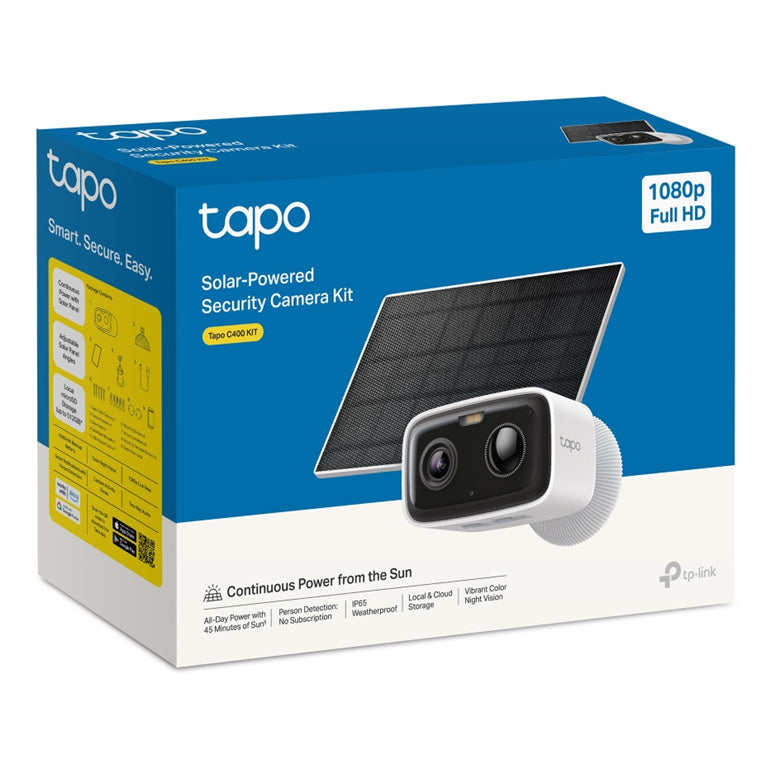 TP-Link Tapo C400 KIT 2MP/1080P Outdoor Wire-Free Camera With Solar Panel  - White