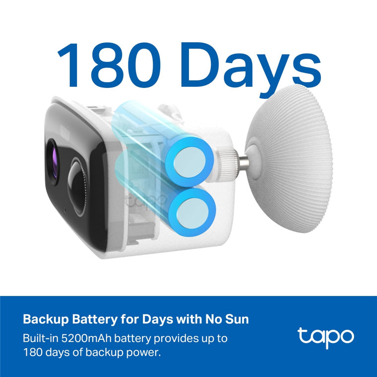 TP-Link Tapo C400 KIT 2MP/1080P Outdoor Wire-Free Camera With Solar Panel  - White