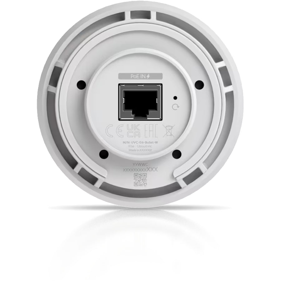 UVC-G6-Bullet-W - Ubiquiti UniFi G6 Bullet White All-weather 4K PoE Camera with Multi-TOPS AI Engine