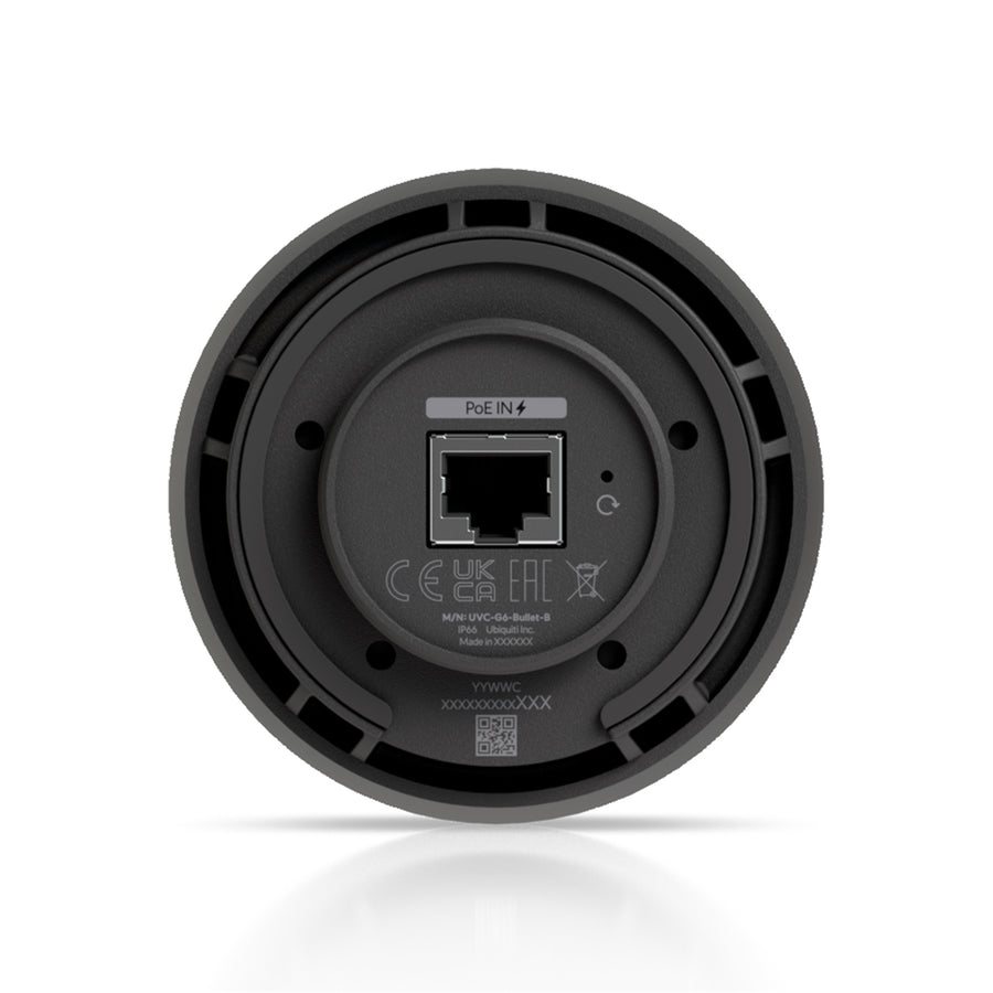 Ubiquiti UVC-G6-BULLET-B - UniFi G6 8-Megapixel Bullet Camera All-weather 4K PoE Multi-TOPS AI Engine Black