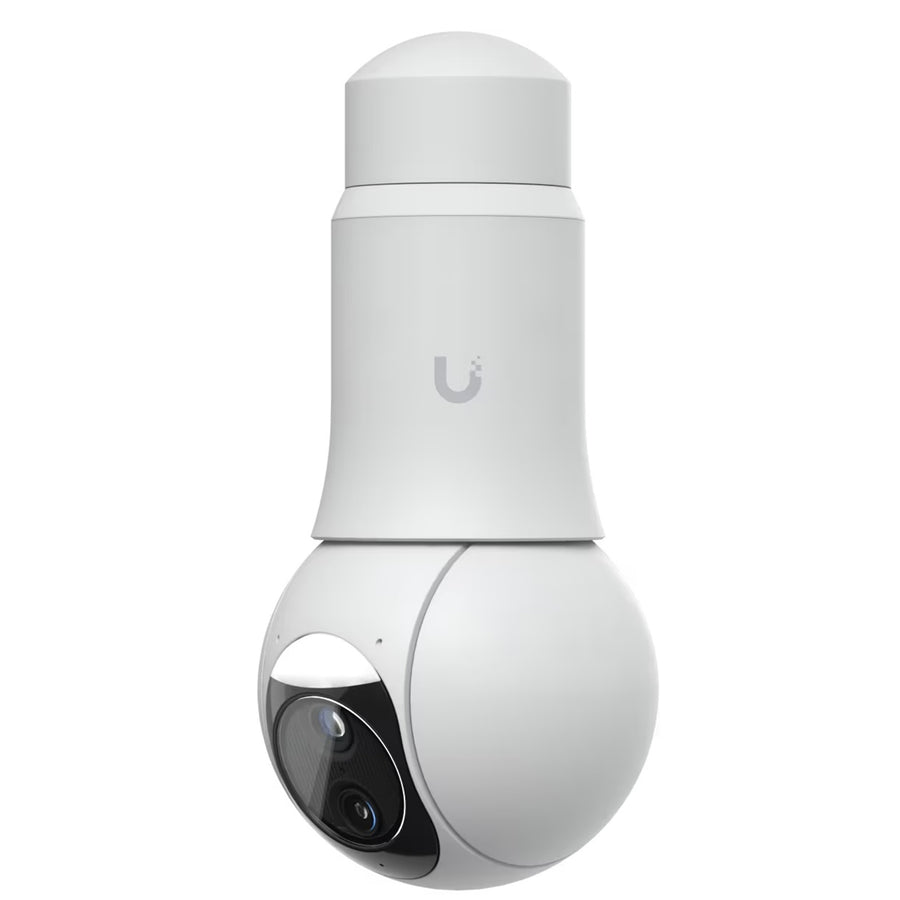 Ubiquiti UniFi Protect G6 PTZ White, All-weather, 4K dual-lens camera with 10x hybrid zoom, 1/1.8' 8MP image sensor, Multi-TOPS AI Engine, and ultra-low latency pan-tilt-zoom control for motion tracking.