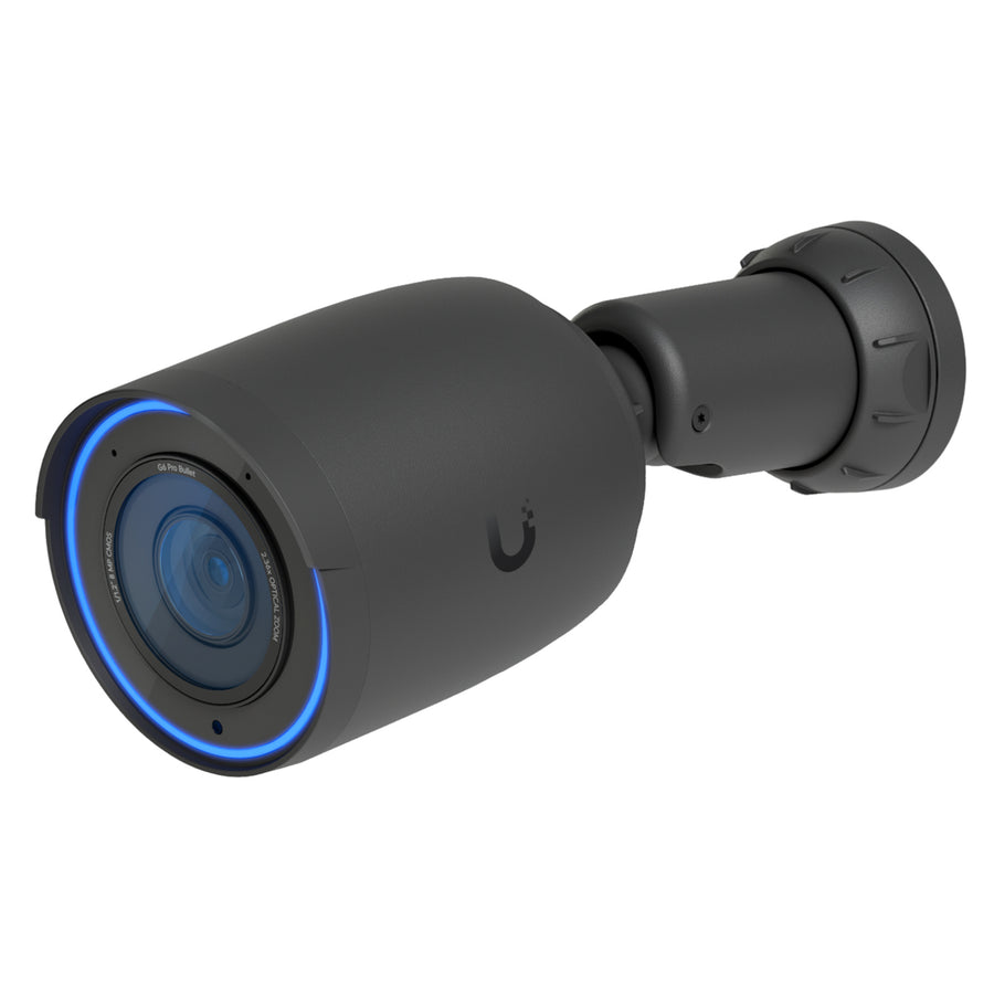 UVC-G6-Pro-Bullet-B - Ubiquiti UniFi G6 Pro Bullet Black All-weather 4K PoE+ Camera with Multi-TOPs AI Engine and 2.36x optical zoom